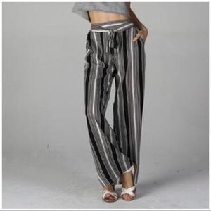 Sale~ STRETCH WAIST WIDE LEG PANTS with POCKETS